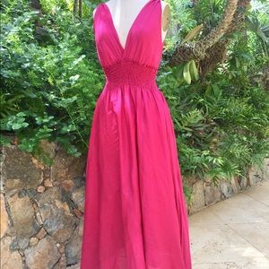 Fuschia Silk Dress
